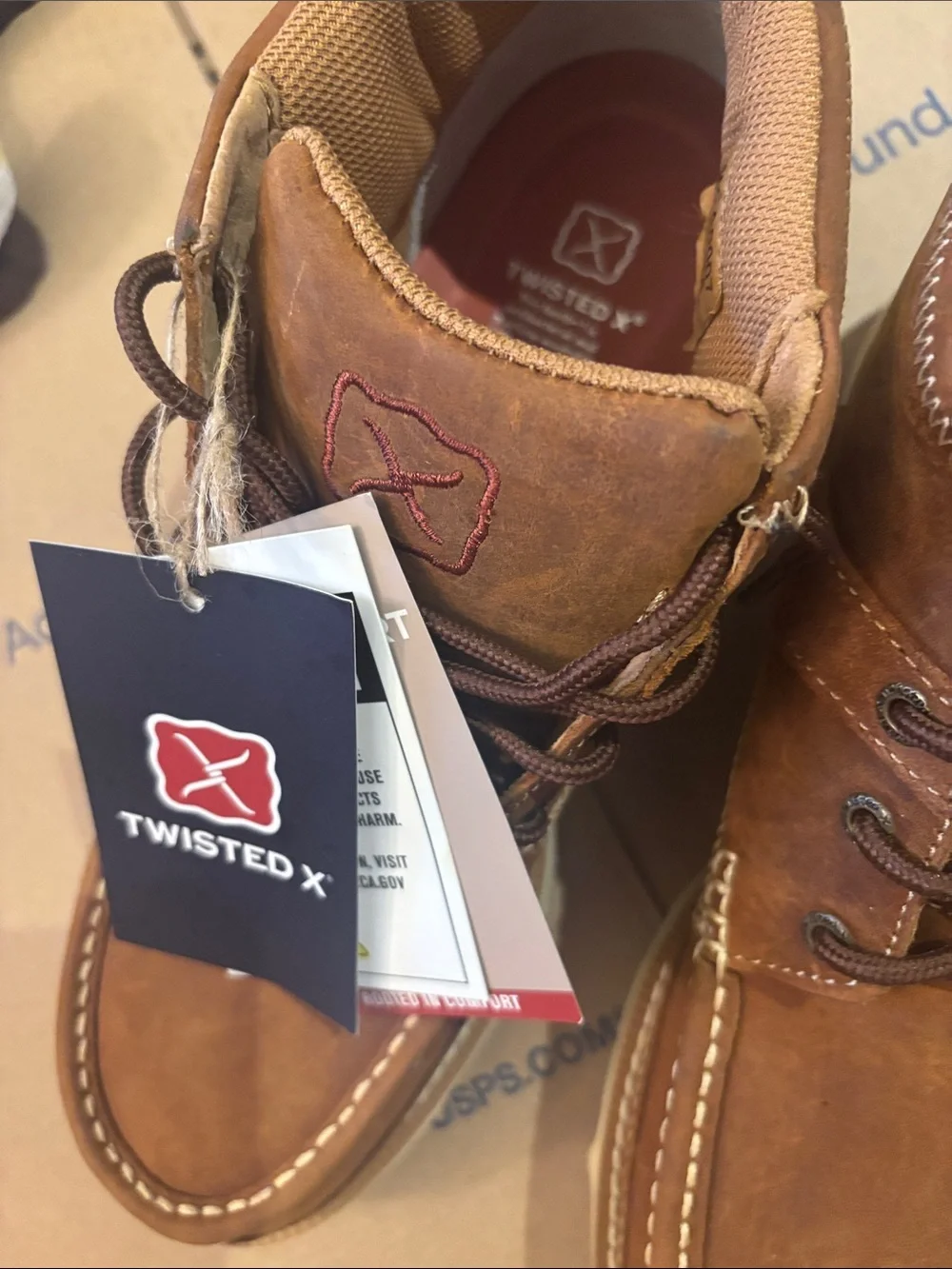 NWT Twisted X Men's Tan/Brown Leather Boots